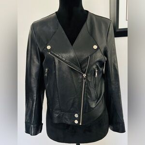 Lamarque Leather Crop Jacket